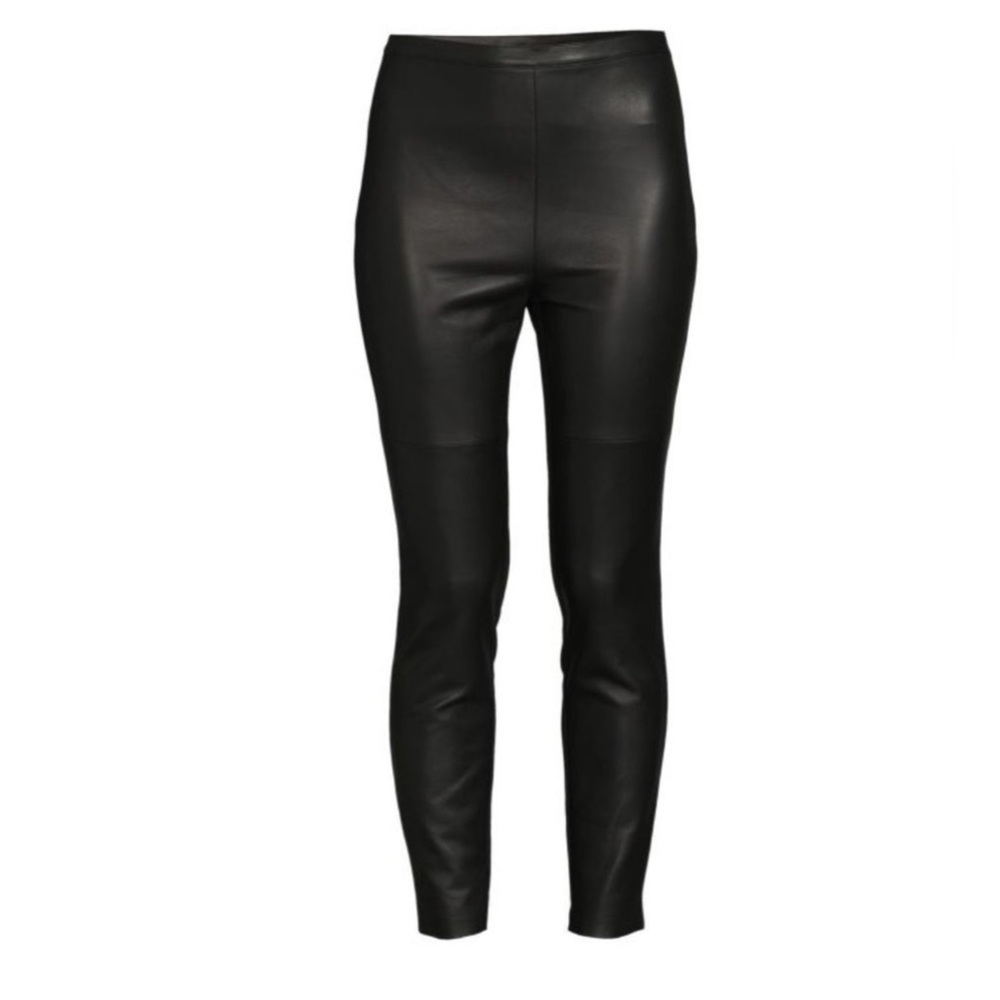 Pinko Union Black Leather Women's Pants - made in Italy size 38/XS